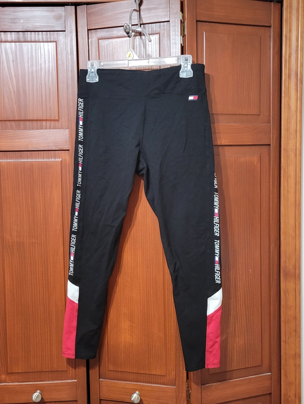 Tommy Hilfiger Sport Black Athletic Skinny Leg Casual Leggings | Large